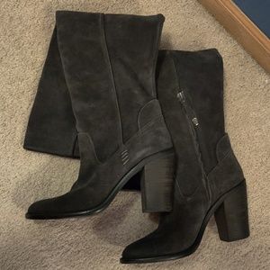 Women's gray riding boots